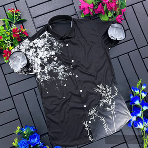 SANBROS Men Printed Casual Grey Shirt