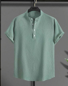 METRONAUT Men Solid Casual Light Green Shirt