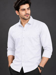 VeBNoR Men White Casual Shirt - Image 6