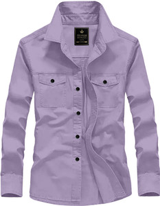 WOXEN Men Solid Casual Beige Shirt