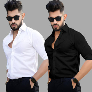 GLOREN Men Solid Casual Multicolor Shirt