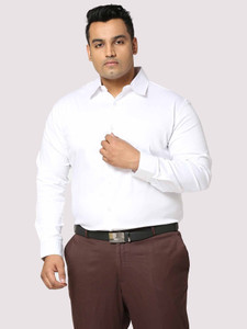 VividStyle Men Solid Formal White Shirt