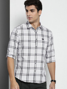 The Indian Garage Co. Men Checkered Casual White Shirt - Image 6