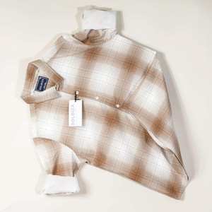 Solbiza Men Checkered Casual Brown, White Shirt - Image 5