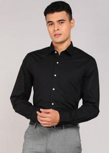 ARROW Men Solid Formal Black Shirt
