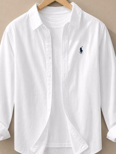 HUNK Men Solid White Formal Shirt - Image 4