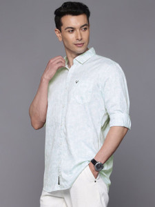 Allen Solly Men Printed Casual Light Green Shirt