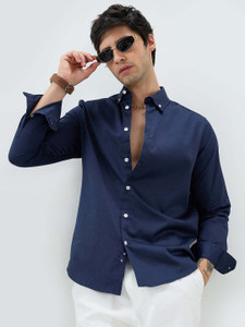 VASTRADO Men Dark Blue Casual Shirt - Image 6