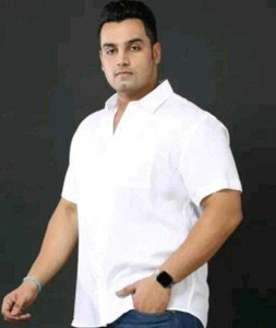 GREATINDFASHION Men Striped Casual White Shirt