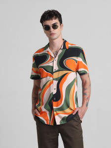 JACK & JONES Men Printed Casual Multicolor Shirt