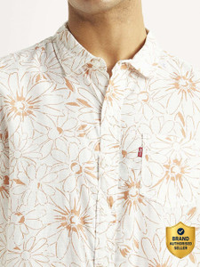 LEVI'S Men Floral Print Casual White Shirt