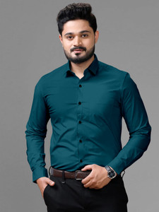 DHADUK Men Solid Casual Pink Shirt