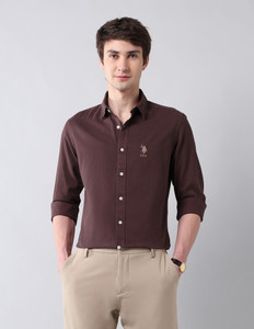 U.S. Polo Assn. Denim Co. Men Solid Casual Red Shirt