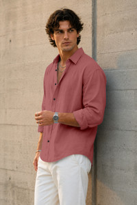 PayalBoutique Men Pink Casual Shirt - Image 6