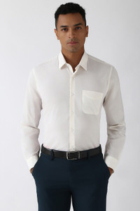 PETER ENGLAND Men Solid Formal Cream Shirt