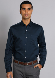 ARROW Men Solid Formal Blue Shirt