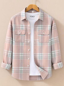 FOXEY Men Pink Checkered Casual Shirt - Image 3