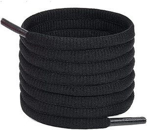 HAPPYMATES Round Oval Shoes laces Athletic Shoe Laces for Sport(Black oval 4pcs) Shoe Lace