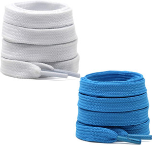 XERUS Shoe Laces White Light Blue Flat 120cm shoe laces for canvas sneakers shoes Shoe Lace