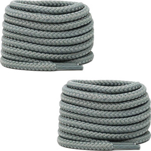 bilAnca Round 48 Inches Long Grey Formal Shoe Boot Strings Sneakers (2 Pairs) Shoe Lace