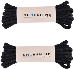 SHOESHINE Round Boot Lace Casual Hiking Shoelace 90CM 4mm Black Shoe Lace