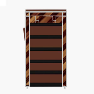 BRANTOX Shoe Rack Organizer – 6 Tier, Foldable, Space-Saving Cabinet for Shoes Plastic Shoe Stand