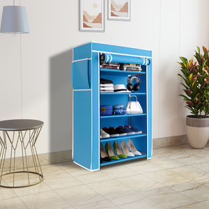 FABURA 5 Shelf With Rust proof PVC pipe PP Collapsible Wardrobe