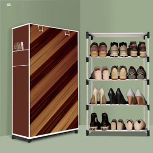 RIFFA 4 Tier Foldable Shoe Rack – Space Saver, Universal for Entry, Bedroom & Balcony Plastic Shoe Stand