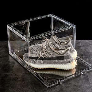 COROID Plastic Sneaker Containers Bins Portable Storage Organizer Space Saving Foldable Plastic Collapsible Shoe Stand