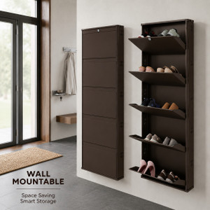Jaimini Wall Mounted Shoe Rack | Durable, Space-saving Design, Shoe Organizer Metal Shoe Rack