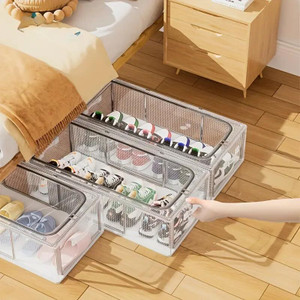 Deoxys Fabric Shoe Storage Bins Under Bed Shoe Storage Plastic Shoe Stand