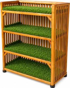 Areeb Ali Traders 4 Tier Multipurpose Storage Rack for Kitchen Bathroom Home Organiser Shelf Bamboo Collapsible Shoe Stand