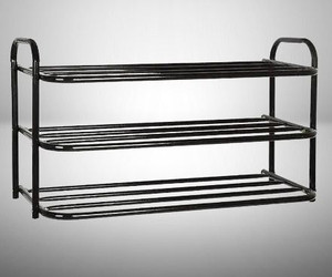 VITALFORCE 3 Shelves Multipurpose Shoe Rack Metal Collapsible Shoe Stand