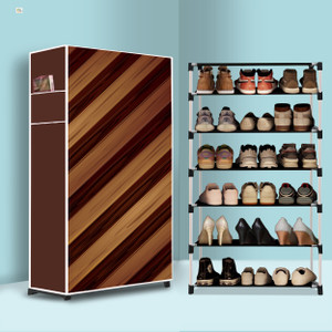 ashin 6 Tier Foldable Shoe Rack – Space Saver, Universal for Entry, Bedroom & Balcony Plastic Shoe Stand