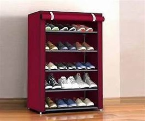 girja Plastic Premium Shoe Rack/Multicolorpurpose Storage Rack With Dustproof Cover Plastic Shoe Stand