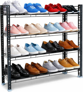 Aknoteek Metal Collapsible Shoe Stand Black - Image 1