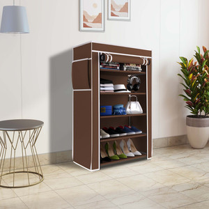 FABURA 5 Shelf With Rust proof PVC pipe PP Collapsible Wardrobe