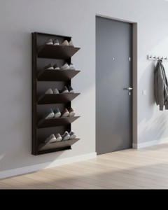 Jaimini Space-Saving 19 Inches Wide Wall-Mountable with Lock & Key for Home and Outdoor Metal Shoe Rack