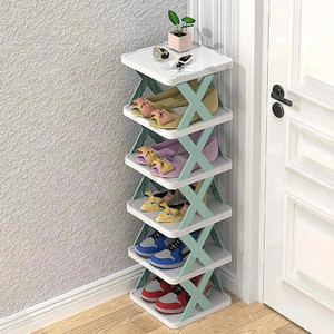 Pratik Patel 5 layer Plastic Shoe Stand (Multicolor, 5 Shelves, DIY) Plastic Shoe Stand