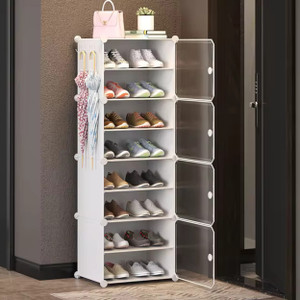 Sasimo 8-Shelf 4-Door Collapsible Shoe Rack - Image 5