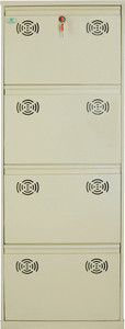 shandar steel Shandar Steel 4 Door 20 inches Wide Metal Wall Mounted Shoe Rack With Lock Metal Shoe Rack