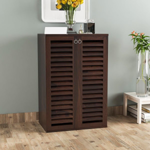 UNITEK FURNITURE Madden Sheesham ( Rosewood ) Solid Wood Shoe Rack