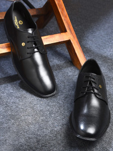 LIBERTY Fortune LUCIO-201 Formal Shoes With PU Upper | Comfortable Office Wear Lacing Derby For Men
