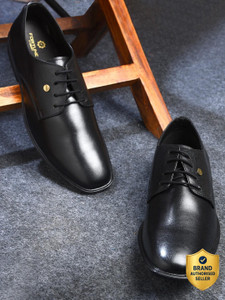 LIBERTY Fortune LUCIO-201 Formal Shoes With PU Upper | Comfortable Office Wear Lacing Derby For Men