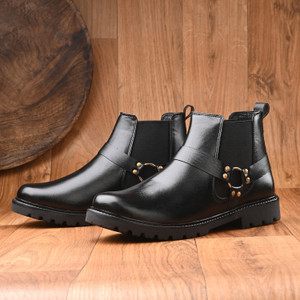 Layasa Men Chelsea Slip-On Synthetic Leather Comfortable Boots For Men