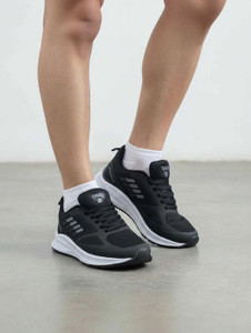 zolto Black Sports Running Shoes For Men Outdoors For Men