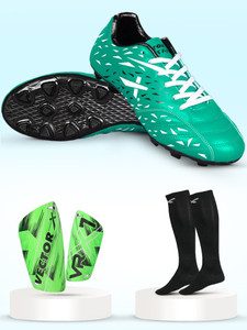 VECTOR X Combo Shoe With Pair of Shin Guard & Stockings Football Soccer Kit Football Shoes For Men