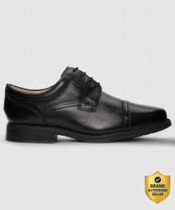 CLARKS Clarks Hail cap Black Leather Slip On For Men