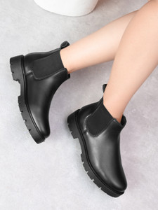 BIG FOX Printed Mid Top Chelsea Boots For Women