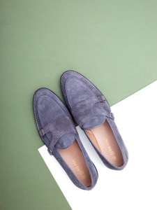 BIG FOX Suede Leather Penny Loafers For Men
